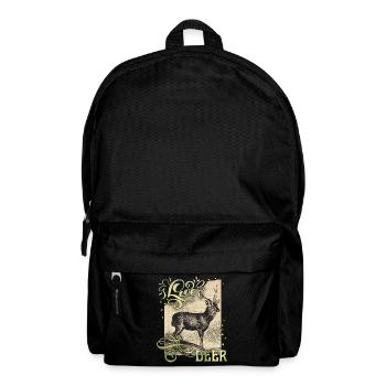 Cerf vintage, cerf d’amour, dire - Sac à dos - noir - Devant