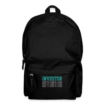 Anleger Anlegen Investor Finanzier Investieren - Rucksack - Schwarz - Vorne