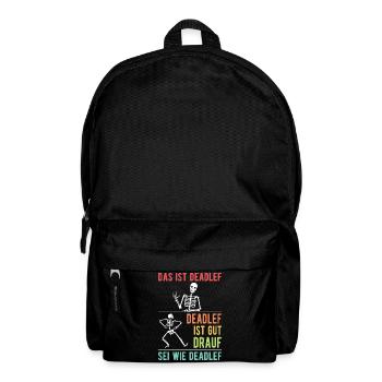 Deadlef Funny Skeleton Halloween Costume Men - Backpack - black - Front