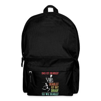 This Is Deadlef Skeleton Halloween Costume Gift - Backpack - black - Front
