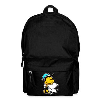 Bee with pillow and sleeping cap - Backpack - black - Front