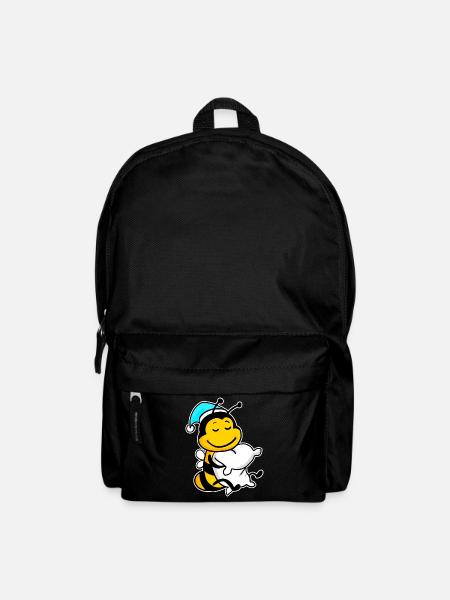Abeille avec oreiller et bonnet de couchage - Sac à dos - noir