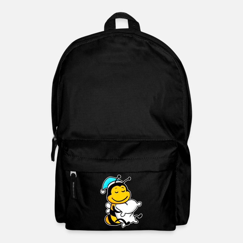 Abeille avec oreiller et bonnet de couchage - Sac à dos - noir