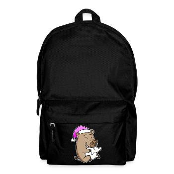 Sanglier avec oreiller et bonnet de couchage - Sac à dos - noir - Devant