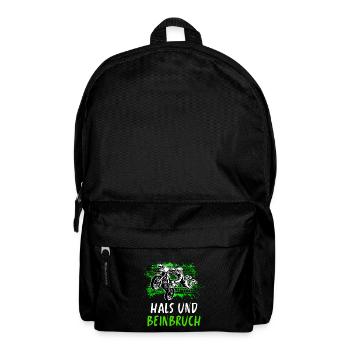Motocross Tshirt Für Herren Damen Enduro Supermoto - Rucksack - Schwarz - Vorne