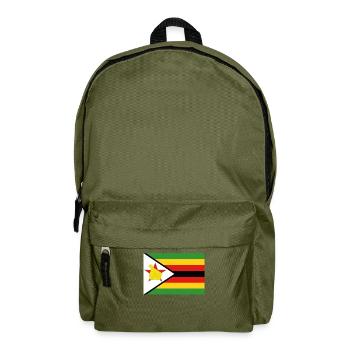 Drapeau officiel du Zimbabwe Zimbabwe Country Pride - Sac à dos - vert olive - Devant