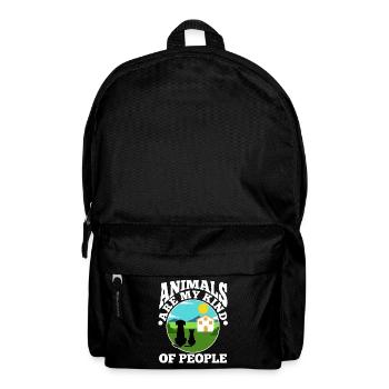 Animals are my kind of people - Backpack - black - Front