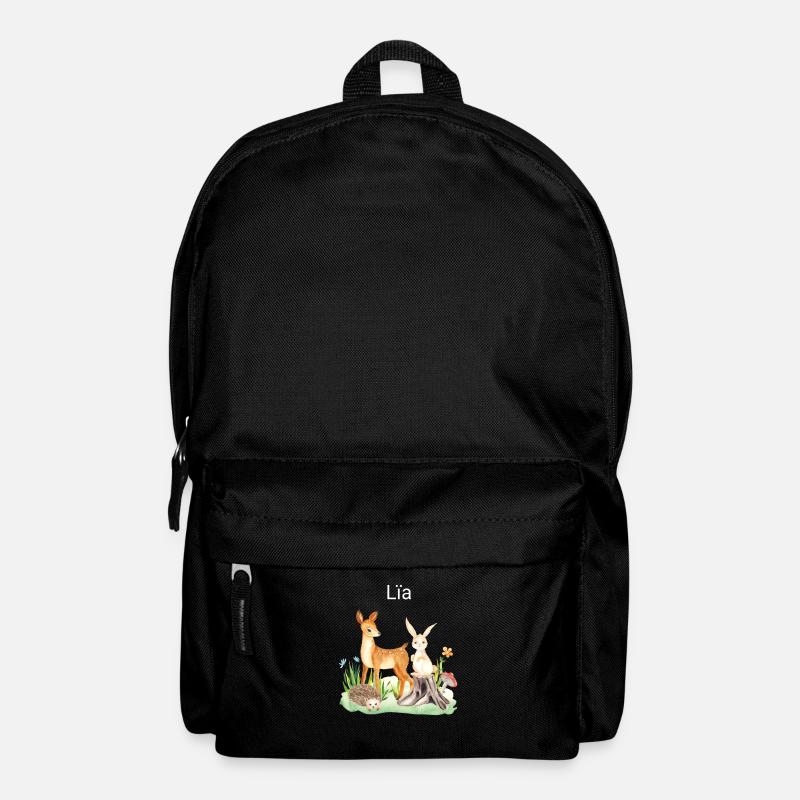 Animal deer rabbit hedgehog Lia - Backpack - black