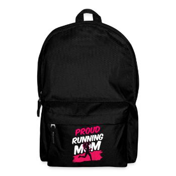 Fière coureuse Maman Jogging Mère Running - Sac à dos - noir - Devant
