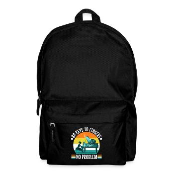 88 keys 10 fingers no problem - Rucksack - Schwarz - Vorne