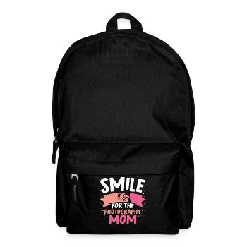 Lächeln Für Die Fotografierende Mutter Kamera Mama - Rucksack - Schwarz - Vorne