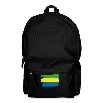 Official Gabon Flag Gabonese Country Pride Vintage - Backpack - black - Front