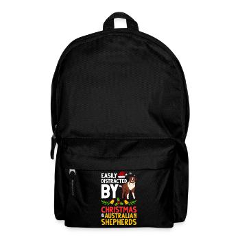 Australian Shepherd Weihnachten Hund Welpe - Rucksack - Schwarz - Vorne