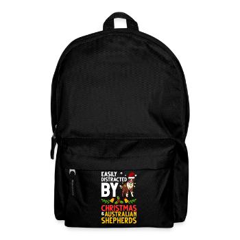 Australian Shepherd Weihnachten Hund Welpe - Rucksack - Schwarz - Vorne