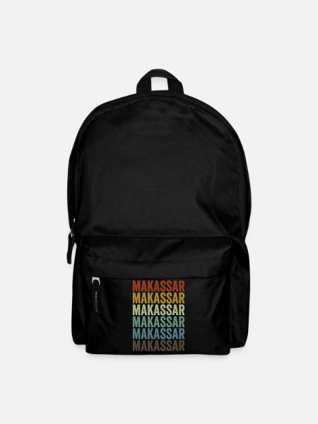 Makassar Indonesien Retro Vintage - Rucksack - Schwarz