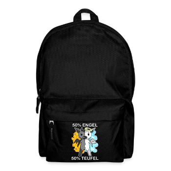 Katze Katzenrasse Chausie - Engel und Teufel - Rucksack - Schwarz - Vorne