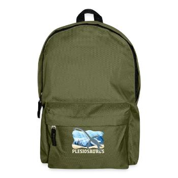 Plesiosaurus Dinosaur - Rucksack - Olivgrün - Vorne