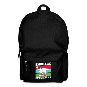 Begrüßen Sie den Unterschied Verschiedene Zitate - Rucksack - Schwarz - Vorne