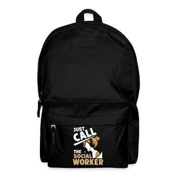 Simply Call The Social Worker To Social Work - Backpack - black - Front