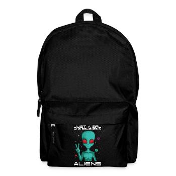 Girl Who Believes in Aliens Planet Space - Backpack - black - Front