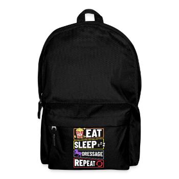 Dressur Reiten Pferd Training Dressurreiten - Rucksack - Schwarz - Vorne