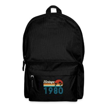 Vintage 1980 Vintage Anniversaire Rétro Vintage - Sac à dos - noir - Devant