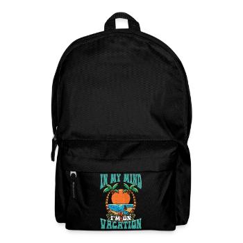 In Meinem Kopf Bin Ich Im Urlaub - Rucksack - Schwarz - Vorne
