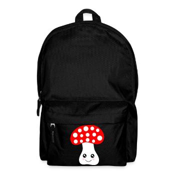 Kawaii, mushroom, toadstool - Backpack - black - Front