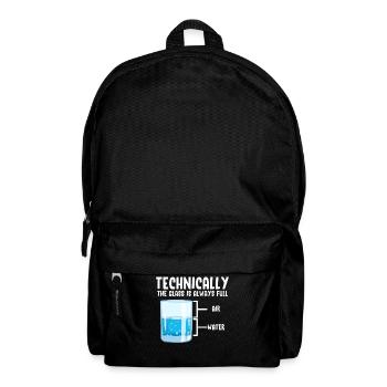 Das Glas ist immer Voll Wissenschaft - Rucksack - Schwarz - Vorne