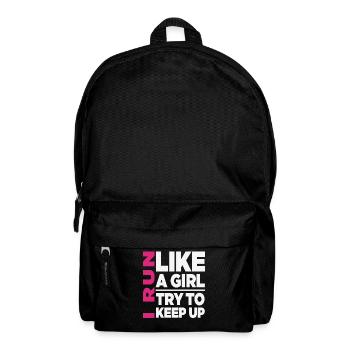I Run Like A Girl Funny Motivational - Backpack - black - Front