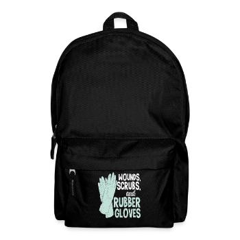 Wunden, Peelings und Gummihandschuhe Ärzte Vintage - Rucksack - Schwarz - Vorne