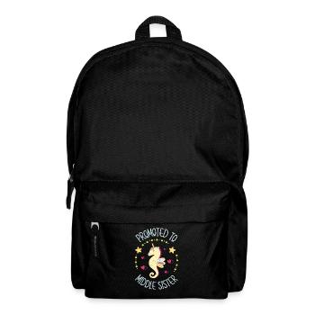 Zur mittleren Schwester befördert - Rucksack - Schwarz - Vorne