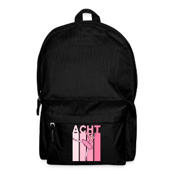 8.Geburtstag Mädchen Pink Ballerina Retro Style - Rucksack - Schwarz - Vorne