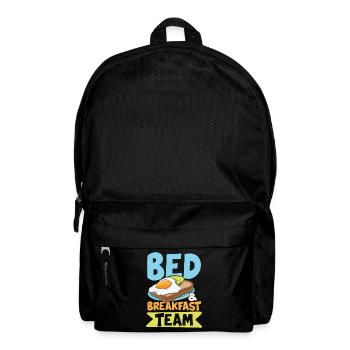 Bed Breakfast Team für Frühaufsteher Männer und - Rucksack - Schwarz - Vorne