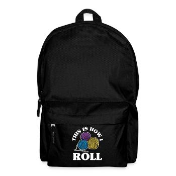 Stricken Wolle Garn - Rucksack - Schwarz - Vorne