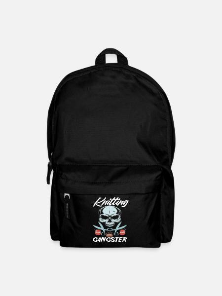 Knitting Wool Needles Hobby Knitter - Backpack - black