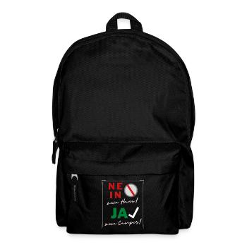 Nein zum Haus! Ja zum Camper! - Rucksack - Schwarz - Vorne