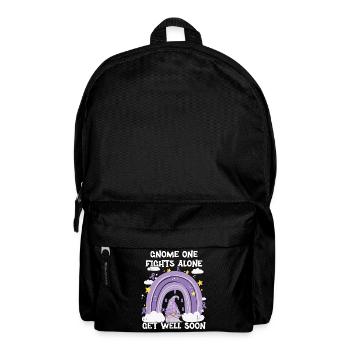 Gnome One Fights Alone Cancer Awareness - Backpack - black - Front