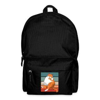 Retro-Meme Der Chonk-Katze Vintage Katzen - Rucksack - Schwarz - Vorne