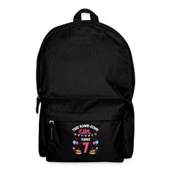 Parasaurolophus Girls Design Birthday Party - Backpack - black - Front