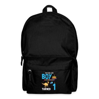 Parasaurolophus Boys Design Birthday Party - Backpack - black - Front