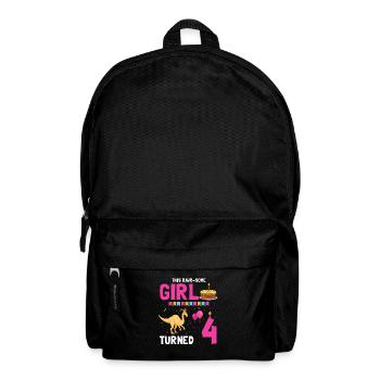 Parasaurolophus Design Dinosaur Birthday - Backpack - black - Front