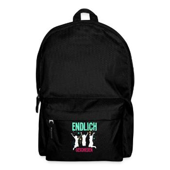 Endlich Geschieden Scheidungsparty - Rucksack - Schwarz - Vorne