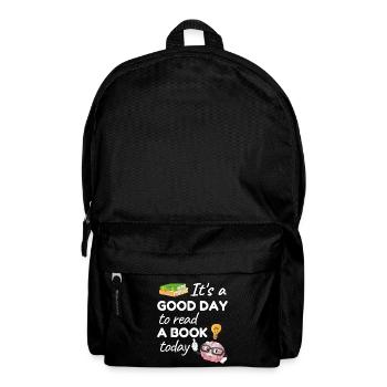 Its a good day to read a book today - Bookworm - Backpack - black - Front