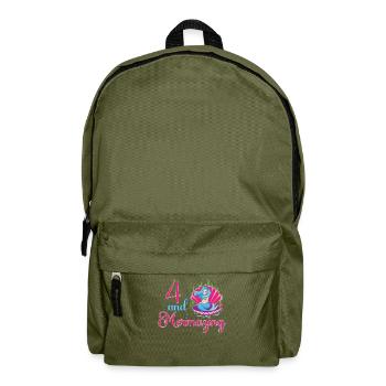Sirène 4ème anniversaire mermazing 4 ans - Sac à dos - vert olive - Devant