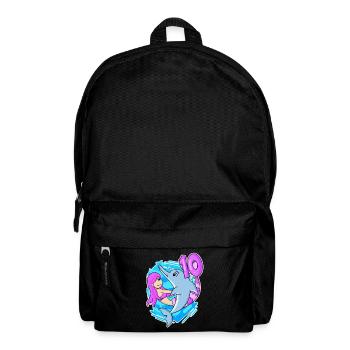 10. Geburtstag Mädchen 10 Jahre alt Meerjungfrau - Rucksack - Schwarz - Vorne