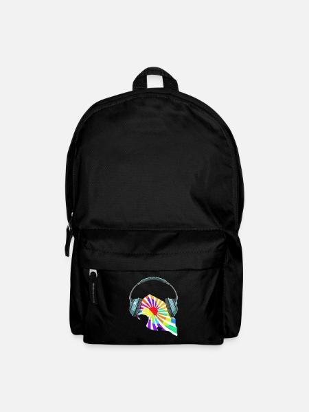 Fehmarn Kopfhörer Musik Bunt - Rucksack - Schwarz