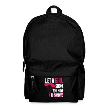 Skydiving Girl Hobby Gift - Backpack - black - Front