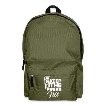 Keep the press free Freedom of the press - Backpack - olive green - Front