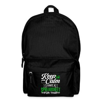 I have a spreadsheet for accountant table - Backpack - black - Front